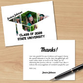 Moderne Graduierungstafel Form FotoCollage Dankeskarte