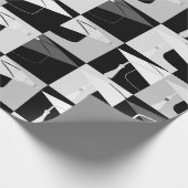 Moderne Graduierungstafel Schwarz-weiß Geschenkpapier (Ecke)