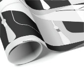 Moderne Graduierungstafel Schwarz-weiß Geschenkpapier (Rolleneckpunkt)