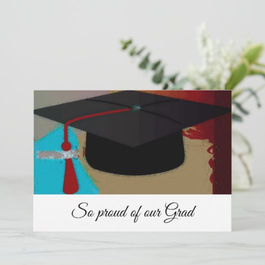 Moderne Grafik-Abschluss-Mortar-Platine Ankündigung (Stehend Vorderseite)