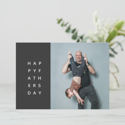 MODERNE, GRAFIK, MINIMAL VATER DAY CARD KARTE (Stehend Vorderseite)