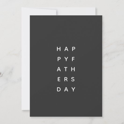 MODERNE, GRAFIK, MINIMAL VATER DAY CARD KARTE (Vorderseite)