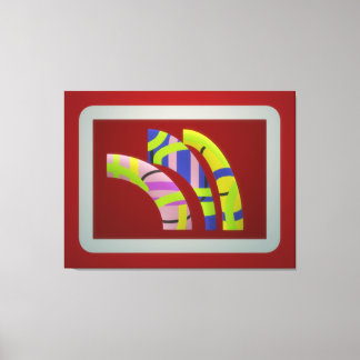 Moderne Grafikdesignröhren auf dunklem Pflaum Leinwanddruck