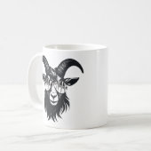 Moderne grafische Alberne Billy Goat individuell a Kaffeetasse (Vorderseite Links)