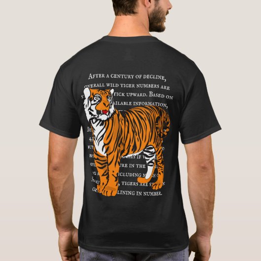 Moderne grafische Darstellung große Tigermänner sc T-Shirt (Rückseite)