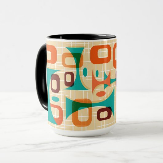 Moderne grafische Googien des Mittelalters Tasse (Vorderseite Links)