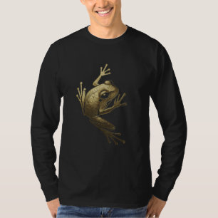 Moderne Grafische Illustration des Goldenen Frosch T-Shirt