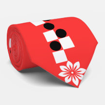 Moderne grafische Kante: Crimson Bloom Silk Krawat