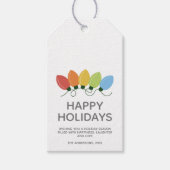 Moderne grafische Lichter Weihnachten Geschenkanhänger (Vorderseite)