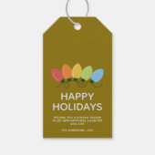 Moderne grafische Lichter Weihnachten Geschenkanhänger (Vorderseite)