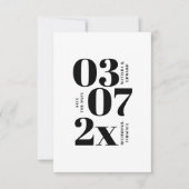 Moderne, grafische minimale Hochzeit speichern das (Vorderseite)