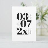 Moderne, grafische minimale Hochzeit speichern das (Stehend Vorderseite)