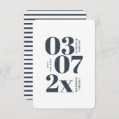 Moderne, grafische minimale Hochzeit speichern das (Vorne/Hinten)