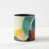 Moderne Grafische Monument-Tal Kaffeepause Tasse (Zentrum)