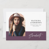 Moderne Grafische MultiFoto-Graduierungsparty lädt Ankündigung (Vorderseite)