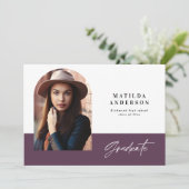 Moderne Grafische MultiFoto-Graduierungsparty lädt Ankündigung (Stehend Vorderseite)