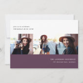 Moderne Grafische MultiFoto-Graduierungsparty lädt Ankündigung (Rückseite)