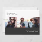 Moderne Grafische MultiFoto-Graduierungsparty lädt Ankündigung (Rückseite)