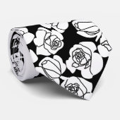 moderne, grafische schwarze u. weiße krawatte (Gerollt)