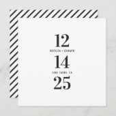 Moderne, grafische Typografie Hochzeit Save The Date (Vorne/Hinten)