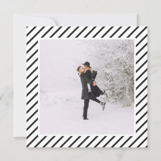 Moderne, grafische Typografie Hochzeit Save The Date (Rückseite)