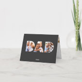 Moderne grafische Typografie Multi Foto Papa Einladung (Rückseite)