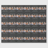 Moderne grafische Typografie Multi Foto Papa Geschenkpapier (Flach)