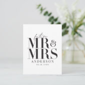 Moderne, grafische, typografische Hochzeitseinladu Karte (Stehend Vorderseite)