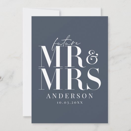 Moderne, grafische und typografische Save the Date (Vorderseite)