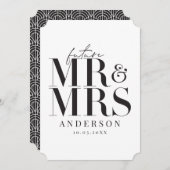 Moderne, grafische und typografische Save the Date (Vorne/Hinten)