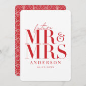 Moderne, grafische und typografische Save the Date (Vorne/Hinten)