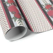 Moderne Granatapfel-Samen-Streifen Geschenkpapier (Rolleneckpunkt)