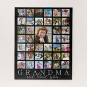 Moderne GRANDMA Foto Collage Script Meldung Schwar Puzzle (Vertikal)