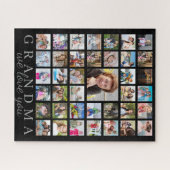 Moderne GRANDMA Foto Collage Script Meldung Schwar Puzzle (Horizontal)