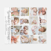 Moderne Grandmas Segnungen 16 Fotos Weiß Grau Fleecedecke (Vorderseite (Horizontal))