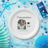 Moderne Gratulation Abschlussfoto Abschluss Bogen Pappteller (Party)