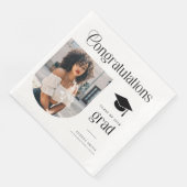 Moderne Gratulation Abschlussfoto Abschluss Bogen Serviette (Ecke)