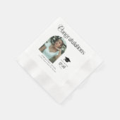 Moderne Gratulation Abschlussfoto Abschluss Bogen Serviette (Ecke)