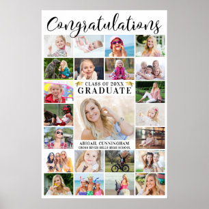 Moderne Gratulation Absolvent 23 Fotocollage Poster
