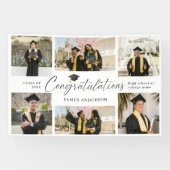 Moderne Gratulation Absolvent 7 Foto-Collage Banner (Horizontal)