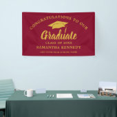 Moderne Gratulation Absolvent Bordeaux & Gold Banner (Messeveranstaltung)
