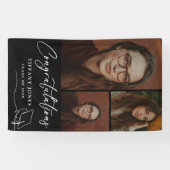 Moderne Gratulation Foto Graduation Party Banner (Horizontal)