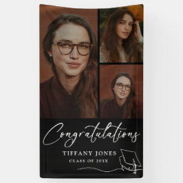Moderne Gratulation Foto Graduation Party Banner