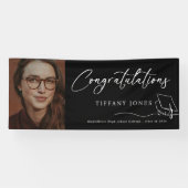 Moderne Gratulation Foto Graduation Party Banner (Horizontal)