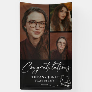 Moderne Gratulation Foto Graduation Party Banner