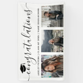 Moderne Gratulationen Drehbuch 3 Fotos Schwarz-wei Banner (Vertikal)