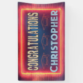 Moderne Gratulations-Abschlussfeier Banner (Vertikal)