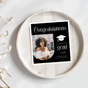 Moderne Gratulations-Grad-Foto-Abschluss-Bogen Serviette