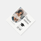 Moderne Gratulations-Grad-Foto-Abschluss-Bogen Serviette (Ecke)