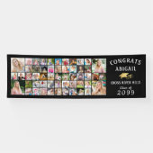 Moderne GRATULIERE ABSOLVENT 53 Foto-Collage-Banne Banner (Horizontal)